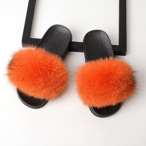 Nicey Mart Fur Slippers Women-Nicey Mart